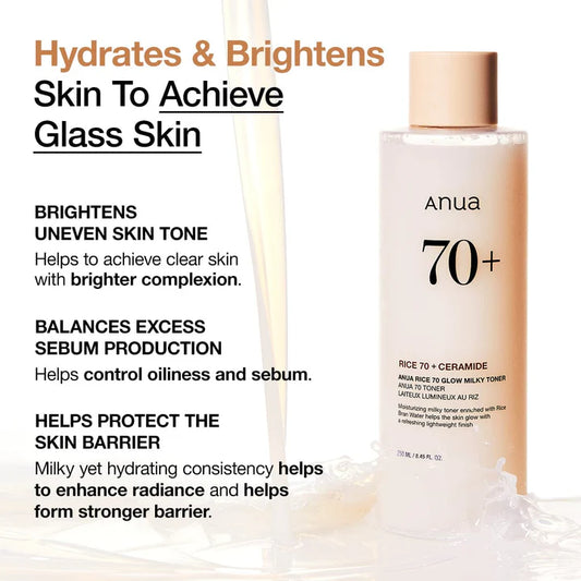 Anua - Rice 70 Glow Milky Toner 150ml